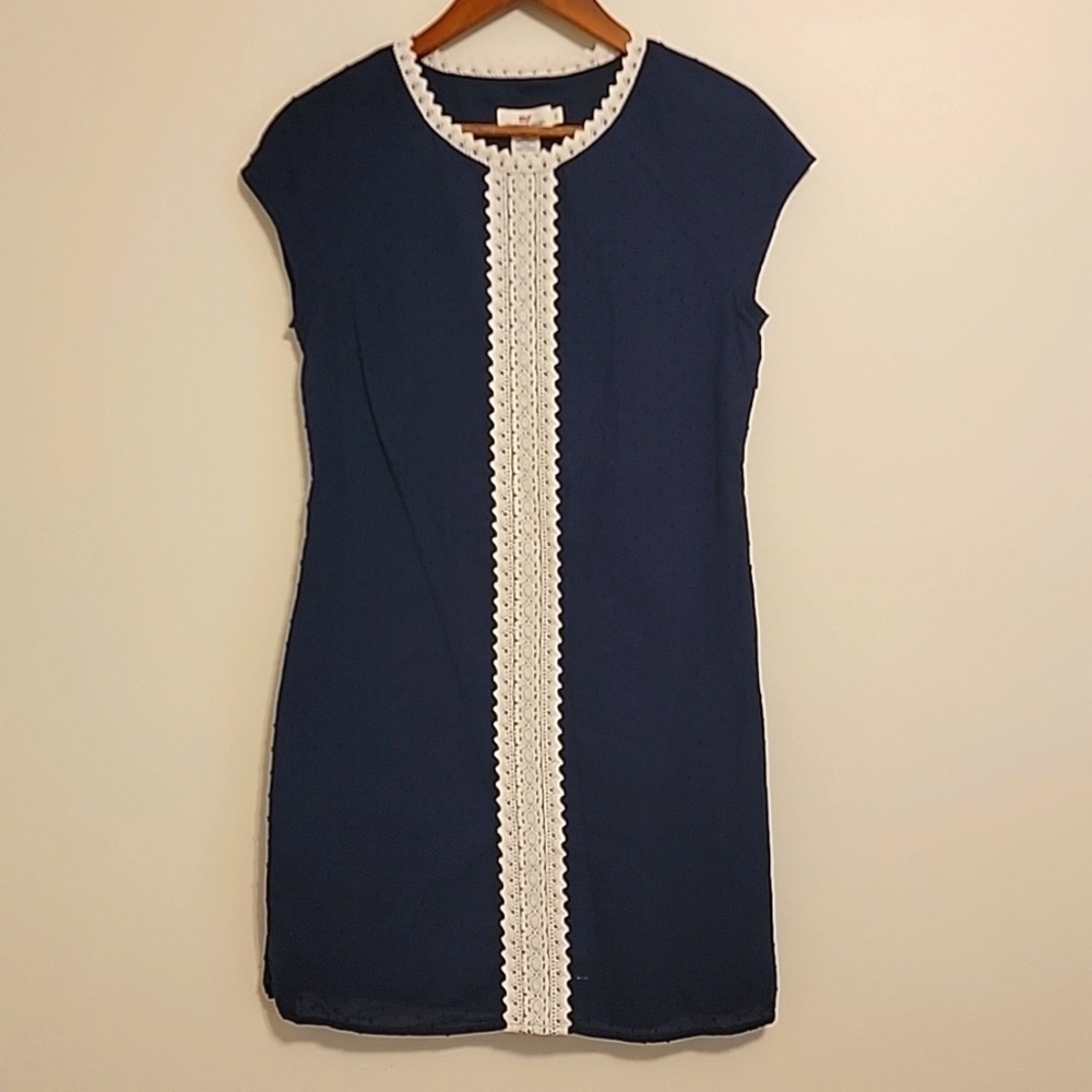 VINEYARD Vines Swiss Dot Sheath Dress / Size 2